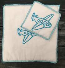 Load image into Gallery viewer, Airplane Set embroidered pillow
