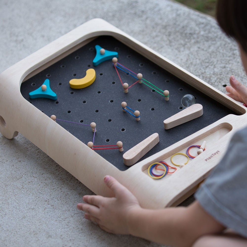 DIY wooden Pin Ball Game by Plan Toys