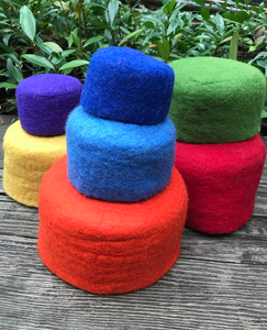 Rainbow Wool Felt Bowls Set