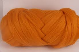 Pumpkin Merino Wool Roving