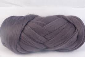 Wombat Grey Merino Wool Roving