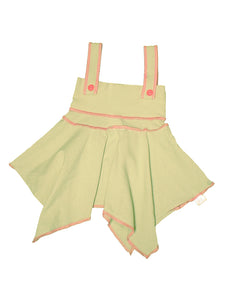 TwOOwls Light Green/Pink Baby 3in1 Dress/Skirt/Top -100% organic cotton-Made in the USA
