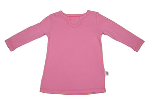 TwOOwls Berry/Pink Baby long Sleeve Tunic Tee -100% organic cotton-Made in the USA