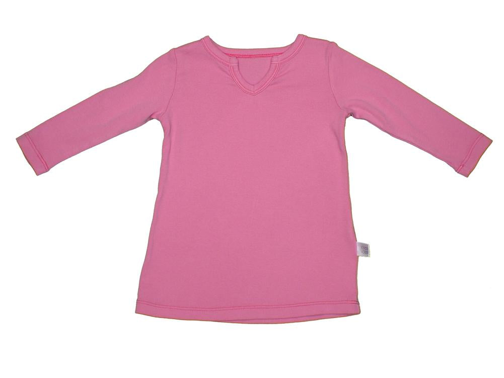 Toddler Long Sleeve Tunic Tee Pink