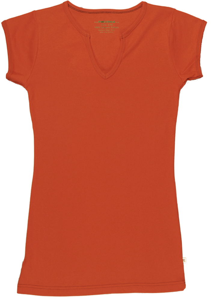 TwOOwls Orange/Brown Womens Short Sleeve Tee -100% organic cotton