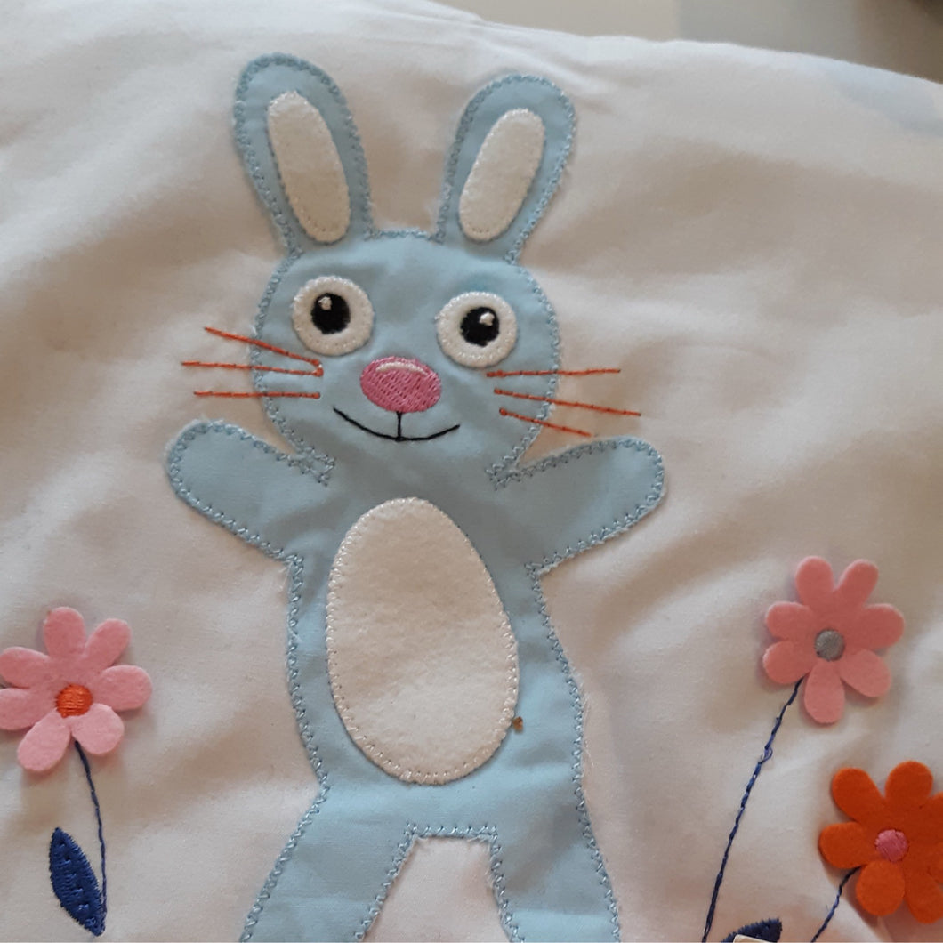 Blue Bunny Baby Blanket