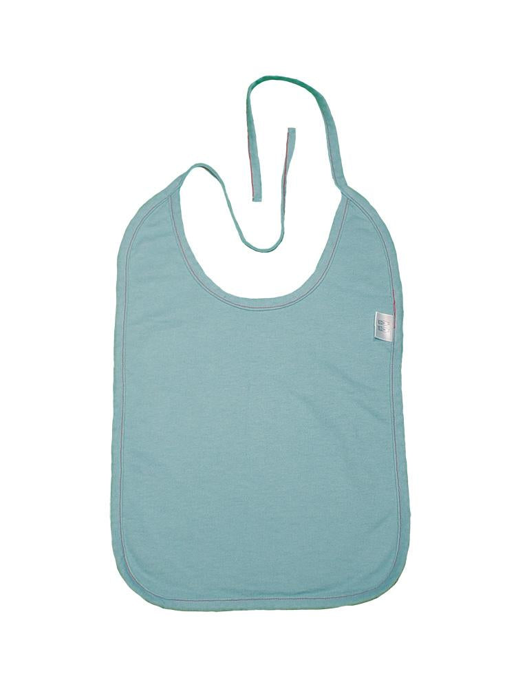 TwOOwls Sky Blue/Red Bib OS-100% organic cotton-Made in the USA