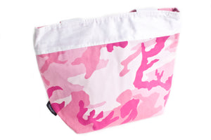 TwOOwls Pink camo medium bag with white silk-One size-Made in the USA