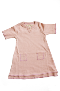 TwOOwls Salmon/Pink Baby Tunic Dress -100% organic cotton