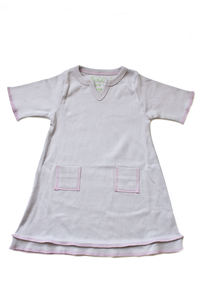 TwOOwls Lavender/Pink Baby Tunic Dress -100% organic cotton