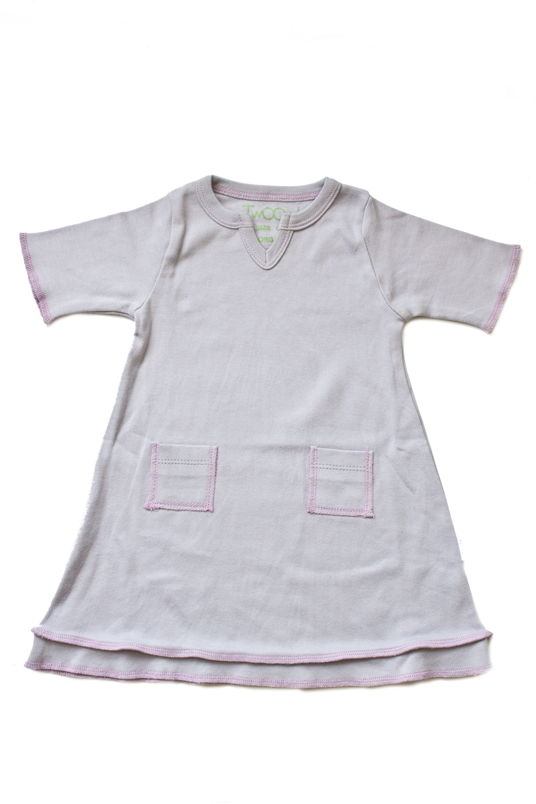 TwOOwls Lavender/Pink Baby Tunic Dress -100% organic cotton