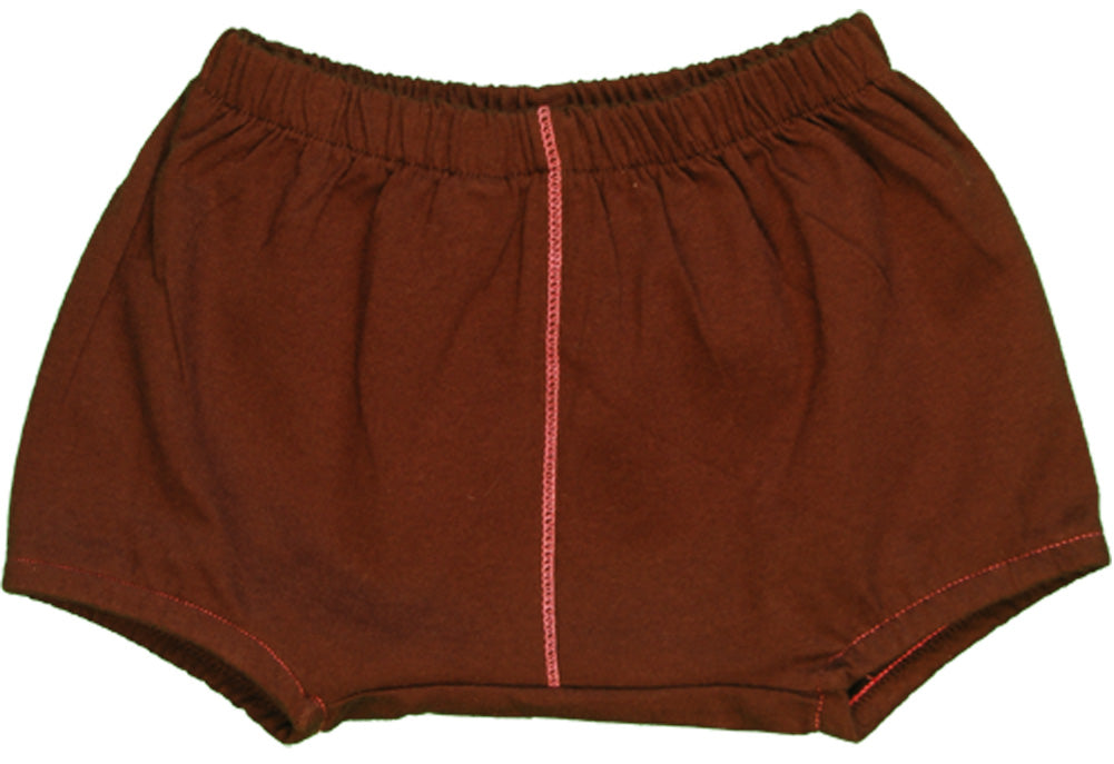 TwOOwls Brown/Pink Baby Bloomers -100% organic cotton