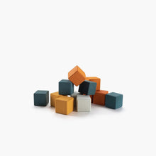 Load image into Gallery viewer, Wooden Mini Blocks Set by sago concepts lagoon- 12pcs
