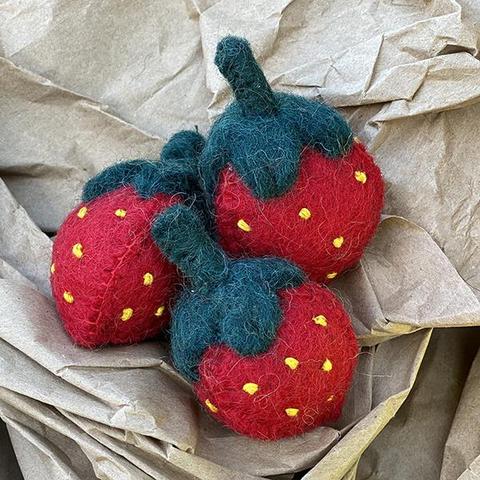 Wool Felt Strawberries