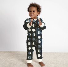 Load image into Gallery viewer, Toddler wearing moon phase Terry romper
