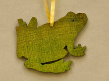 Load image into Gallery viewer, Frog wooden ornament
