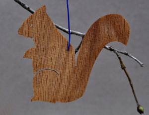 Squirrel wooden ornament